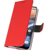 Custodia a Portafoglio per Nokia 3.2 Rosso