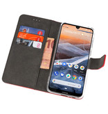 Wallet Cases Hoesje voor Nokia 3.2 Rood