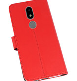 Funda Cartera Funda Para Nokia 3.2 Rojo