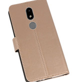 Wallet Cases Hoesje voor Nokia 3.2 Goud