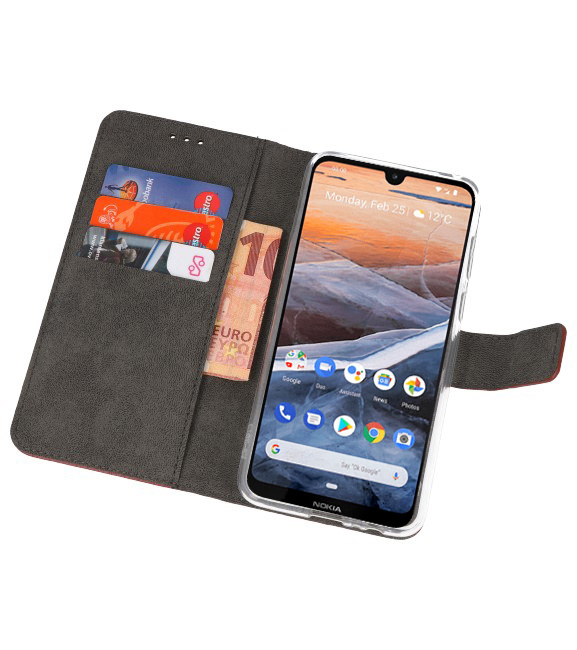 Wallet Cases Hoesje voor Nokia 3.2 Bruin