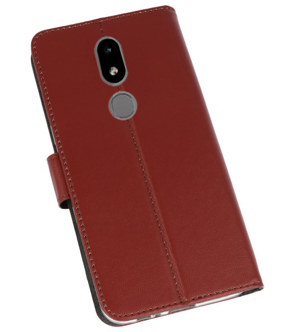 Funda Cartera Funda Para Nokia 3.2 Marrón