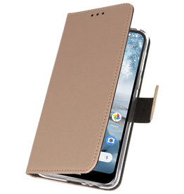 Wallet Cases Hülle für Nokia 4.2 Gold