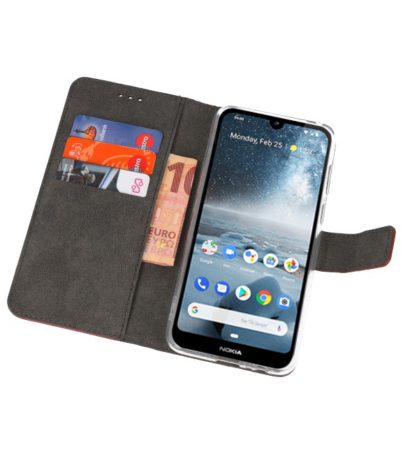 Casos Funda Cartera para Nokia 4.2 Marrón