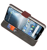 Wallet Cases Hoesje voor Nokia 4.2 Bruin