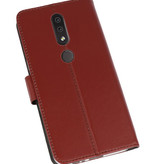 Casos Funda Cartera para Nokia 4.2 Marrón