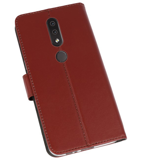 Casos Funda Cartera para Nokia 4.2 Marrón