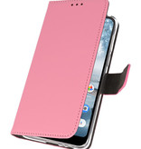 Wallet Cases Hoesje voor Nokia 4.2 Roze