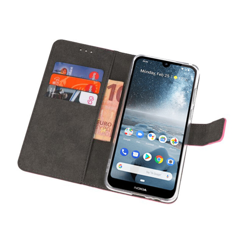 Wallet Cases Hoesje voor Nokia 4.2 Roze