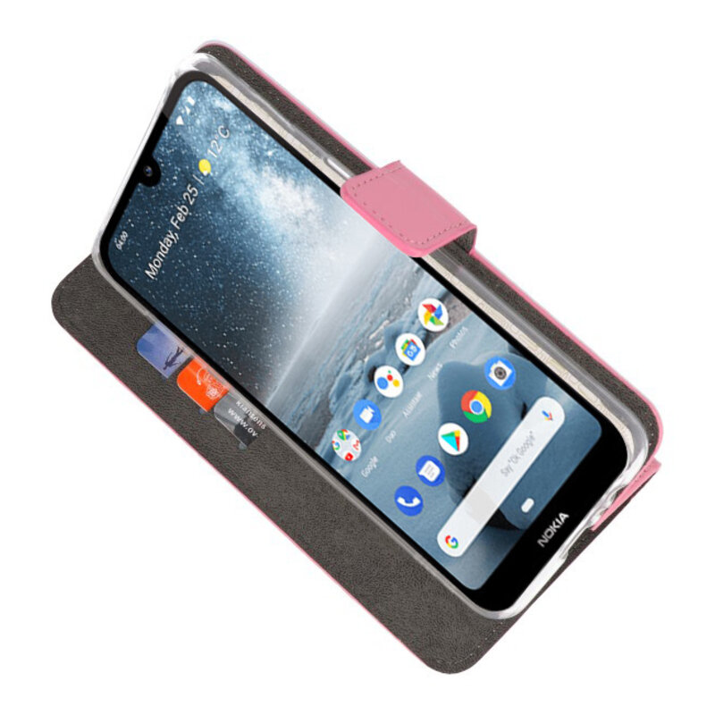 Fundas Wallet Case para Nokia 4.2 Rosa