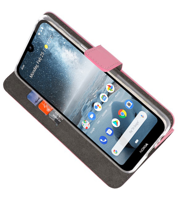 Fundas Wallet Case para Nokia 4.2 Rosa