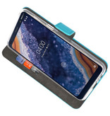 Wallet Cases Hoesje voor Nokia 9 PureView Blauw