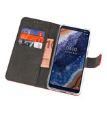 Fundas Cartera Funda para Nokia 9 PureView Rojo