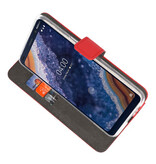 Fundas Cartera Funda para Nokia 9 PureView Rojo