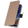 Wallet Cases Hoesje voor Nokia 9 PureView Goud