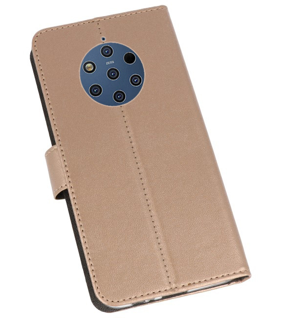 Wallet Cases Hülle für Nokia 9 PureView Gold