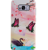 Butterfly Design Hardcase Bagcover til Samsung Galaxy S8