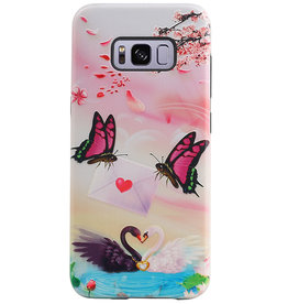 Carcasa trasera con diseño de mariposa para Samsung Galaxy S8