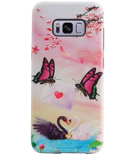 Carcasa trasera con diseño de mariposa para Samsung Galaxy S8