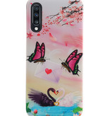 Carcasa trasera con diseño de mariposa para Samsung Galaxy A70