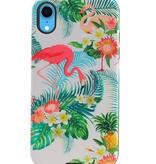 Coque arrière Flamingo Design pour iPhone XR