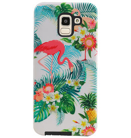 Flamingo Design Hardcase Bagcover til Samsung Galaxy J6