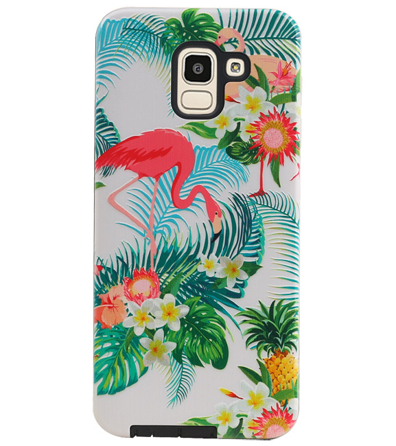 Flamingo Design Hardcase Bagcover til Samsung Galaxy J6