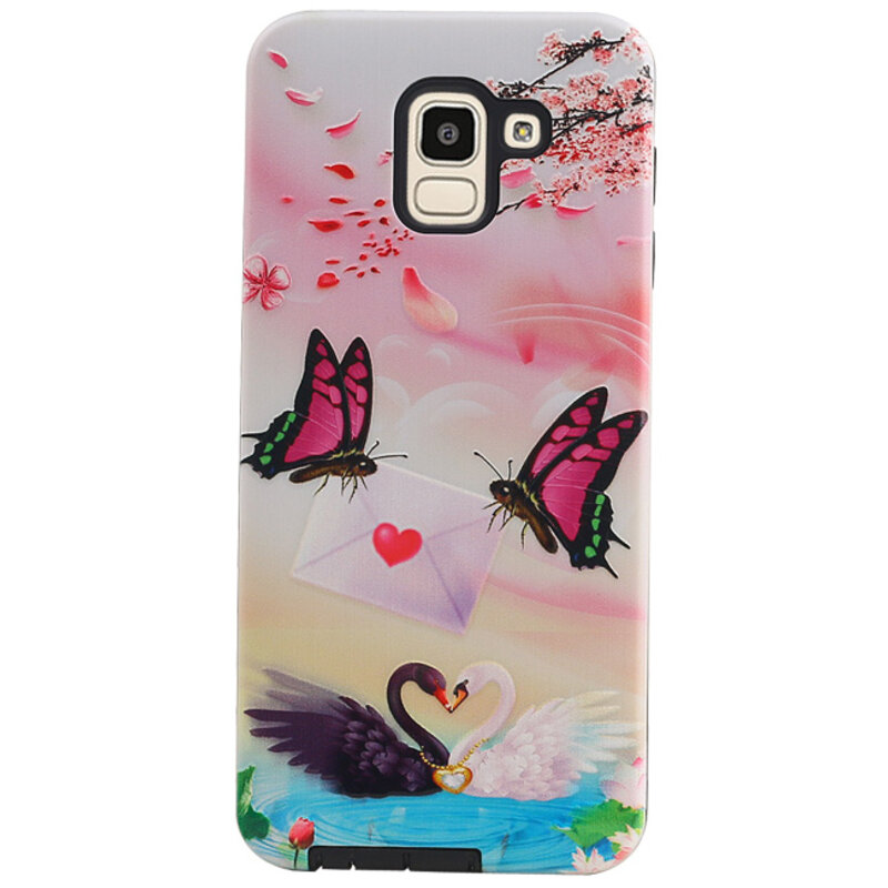 Butterfly Design Hardcase Backcover for Samsung Galaxy J6