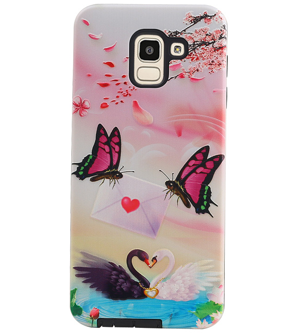 Butterfly Design Hardcase Backcover for Samsung Galaxy J6