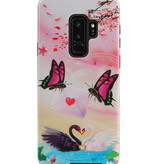 Carcasa trasera con diseño de mariposa para Samsung Galaxy S9 Plus