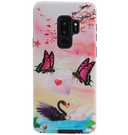 Carcasa trasera con diseño de mariposa para Samsung Galaxy S9 Plus