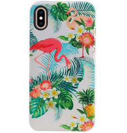 Flamingo Design Hardcase Bagcover til iPhone XS Max