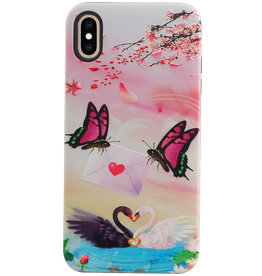 Vlinder Design Hardcase Backcover voor iPhone XS Max