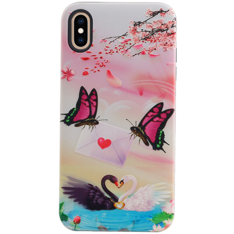 Vlinder Design Hardcase Backcover voor iPhone XS Max