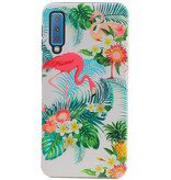 Flamingo Design Hardcase Backcover for Samsung Galaxy A7 2018