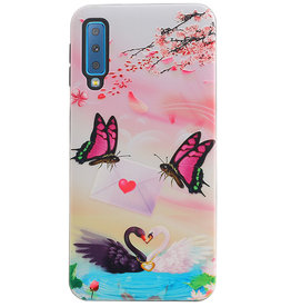 Butterfly Design Hardcase Backcover per Samsung Galaxy A7 2018