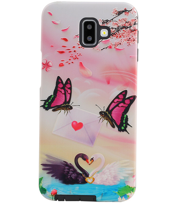 Butterfly Design Hardcase Backcover für Samsung Galaxy J6 Plus