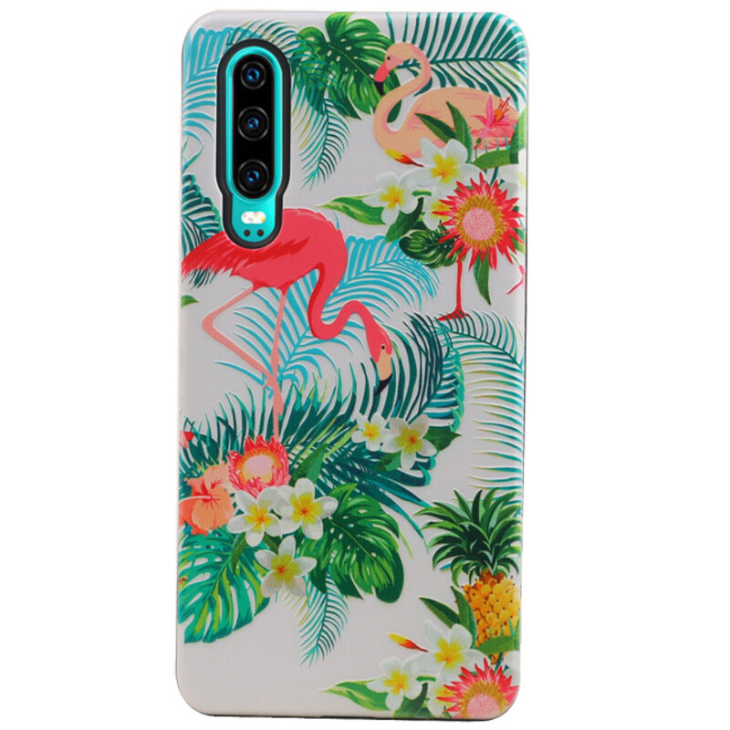 Coque arrière Flamingo Design pour Huawei P30