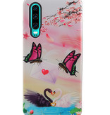 Butterfly Design Hardcase Backcover für Huawei P30