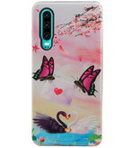 Butterfly Design Hardcase Backcover for Huawei P30