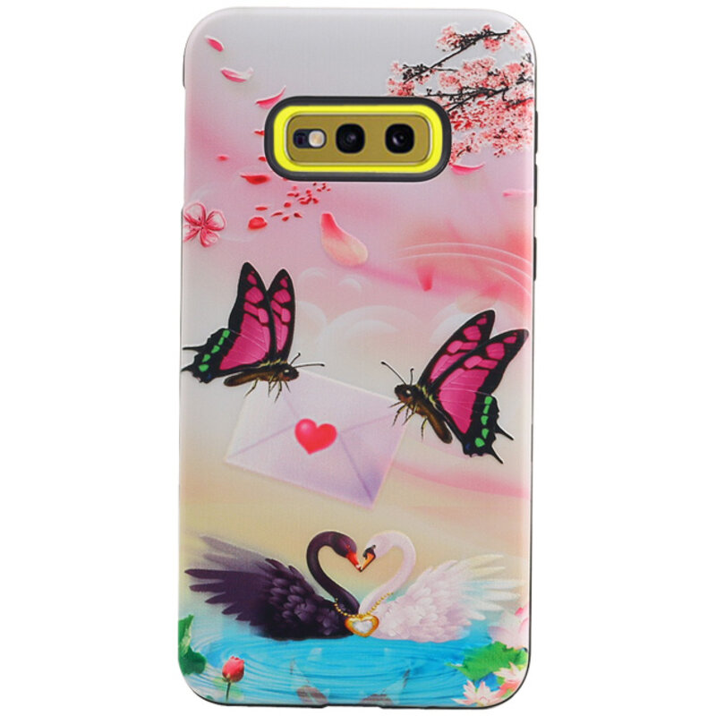 Carcasa trasera con diseño de mariposa para Samsung Galaxy S10e