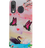 Papillon Design Hardcover Backcover pour Samsung Galaxy A30