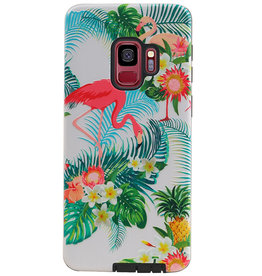 Flamingo Design Hardcase Bagcover til Samsung Galaxy S9