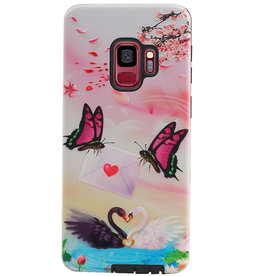 Funda rígida con diseño de mariposa para Samsung Galaxy S9