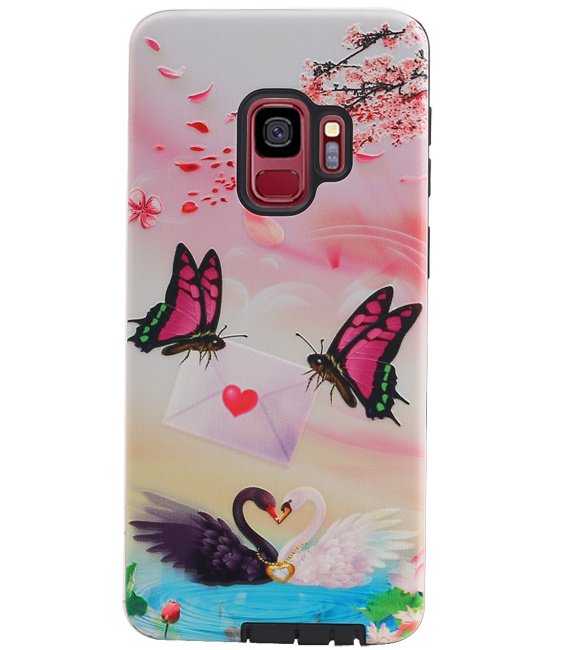 Butterfly Design Hardcase Bagcover til Samsung Galaxy S9