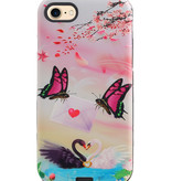 Funda rígida con diseño de mariposa para iPhone 8/7