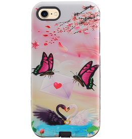 Funda rígida con diseño de mariposa para iPhone 8/7