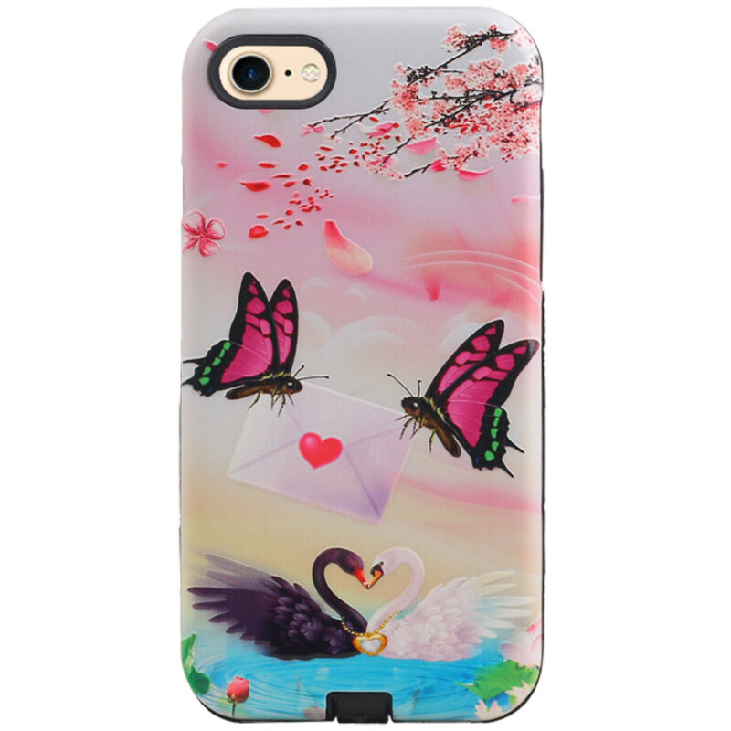 Funda rígida con diseño de mariposa para iPhone 8/7