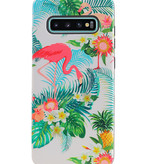 Flamingo Design Hardcase Bagcover til Samsung Galaxy S10