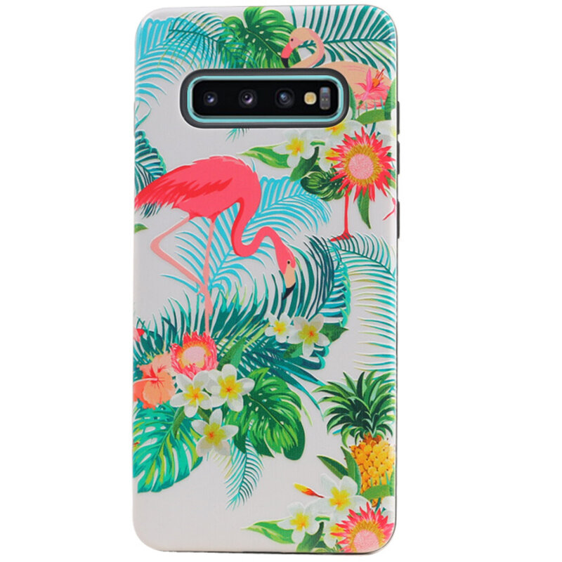 Flamingo Design Hardcase Bagcover til Samsung Galaxy S10